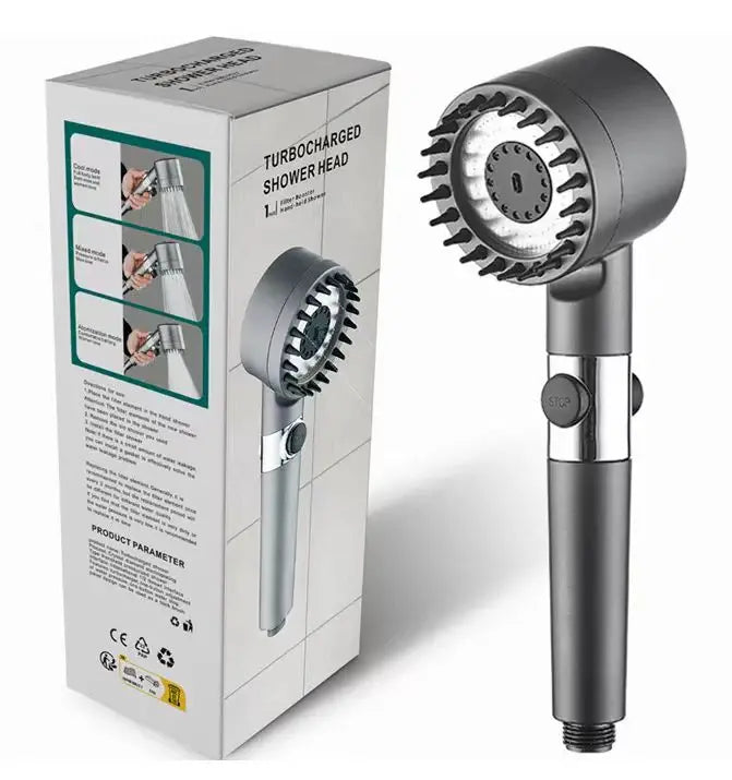 Ducha Turbo con Filtro Purificador para Cabello y Piel